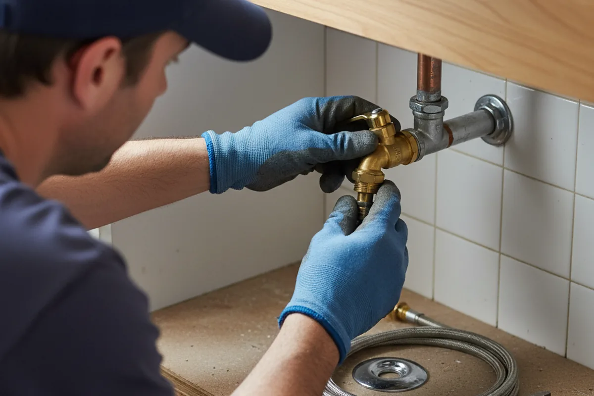 Shutoff valve and fitting work during Repiping in Weston